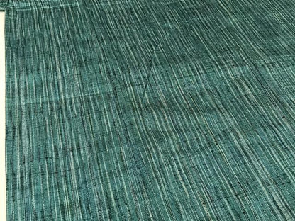 平和屋着物▽上質な紬　単衣　縞　正絹　逸品　AABH8666jh