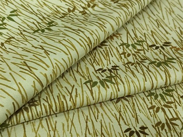 平和屋着物▽本場大島紬　染大島　単衣　草葉文　正絹　逸品　AABH8667jh