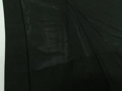 平和屋着物▽男性　黒紋付　羽織　暗黒色　正絹　逸品　AABH8674jh