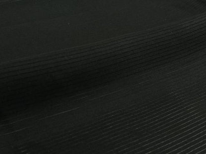平和屋着物▽男性　黒紋付　羽織　暗黒色　正絹　逸品　AABH8674jh