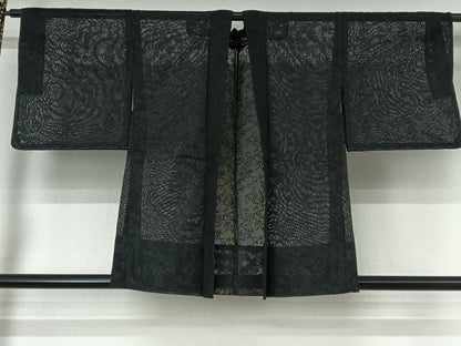 平和屋着物▽羽織　スリーシーズン　春夏秋　塵除け　流水花文　正絹　逸品　AABH8675jh