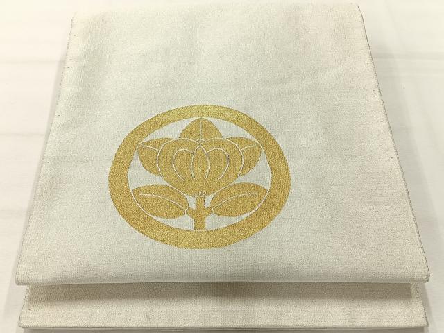 平和屋着物◎綴れ　八寸名古屋帯　花丸文　金銀糸　正絹　逸品　AABH8692uk
