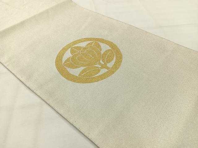 平和屋着物◎綴れ　八寸名古屋帯　花丸文　金銀糸　正絹　逸品　AABH8692uk