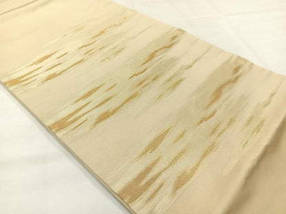 平和屋着物◎太鼓柄袋帯　霞文　金糸　正絹　逸品　AABH8707uk