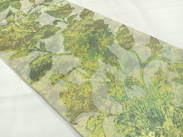 平和屋着物◎六通柄袋帯　花唐草文　正絹　逸品　AABH8750uk