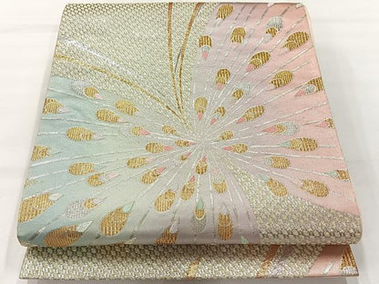 平和屋着物◎六通柄袋帯　唐織　舞蝶文　金銀糸　正絹　逸品　AABH8755uk