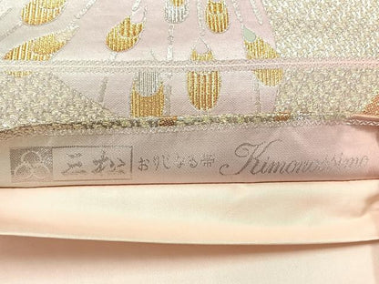 平和屋着物◎六通柄袋帯　唐織　舞蝶文　金銀糸　正絹　逸品　AABH8755uk