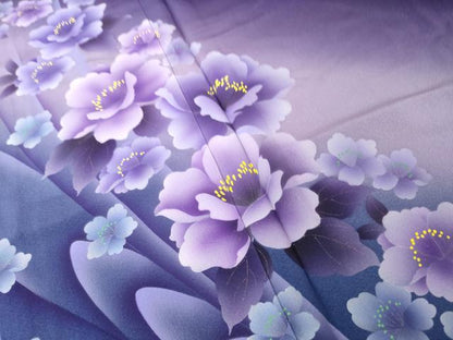 平和屋着物●豪華振袖　舞花文　正絹　逸品　AABH8761ck