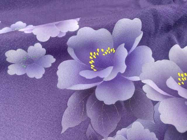 平和屋着物●豪華振袖　舞花文　正絹　逸品　AABH8761ck
