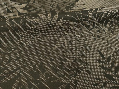 平和屋着物●お召　草花文　正絹　逸品　AABH8763ck