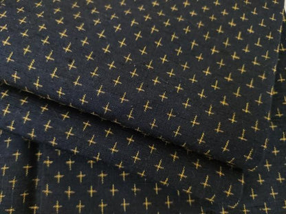 平和屋着物●上質な紬　十字絣　正絹　逸品　AABH8769ck