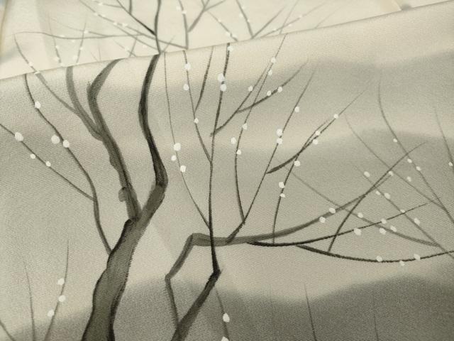 平和屋着物●訪問着　手描き　遠山風景文　暈し染め　正絹　逸品　AABH8770ck