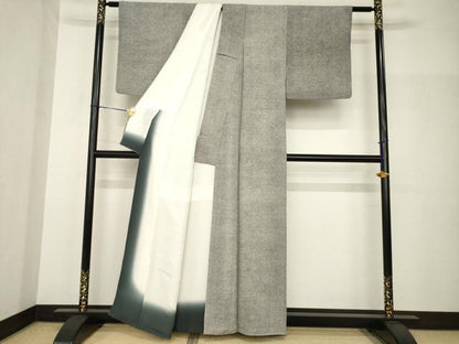 平和屋着物●江戸小紋　鮫小紋柄　正絹　逸品　AABH8771ck