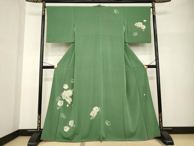 平和屋着物○吉澤友禅 吉田蓑助監修 訪問着 舞花文 金彩 正絹