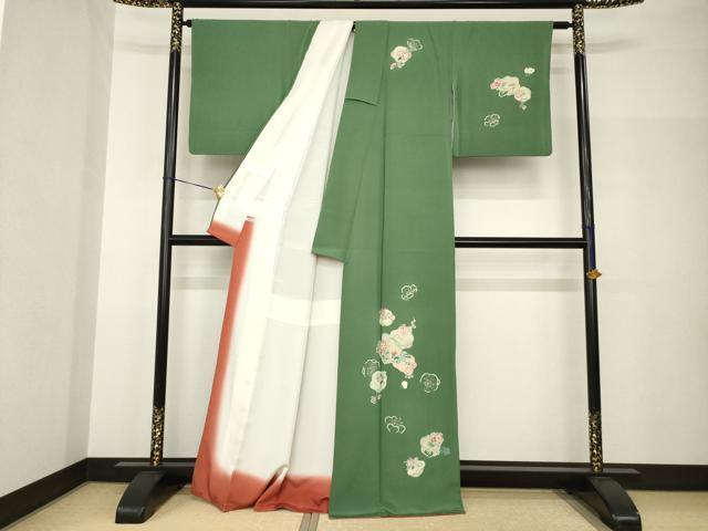 平和屋着物○吉澤友禅 吉田蓑助監修 訪問着 舞花文 金彩 正絹