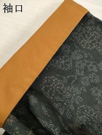 平和屋着物●結城紬　100亀甲　草花文　ロング丈　正絹　逸品　AABH8776ck