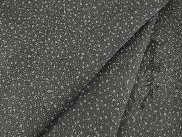 平和屋着物●染色作家　斉藤三才　小紋　大小あられ　正絹　逸品　AABH8778ck