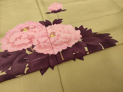 平和屋着物●訪問着　草花文　金彩　高島屋扱い　正絹　逸品　AABH8779ck