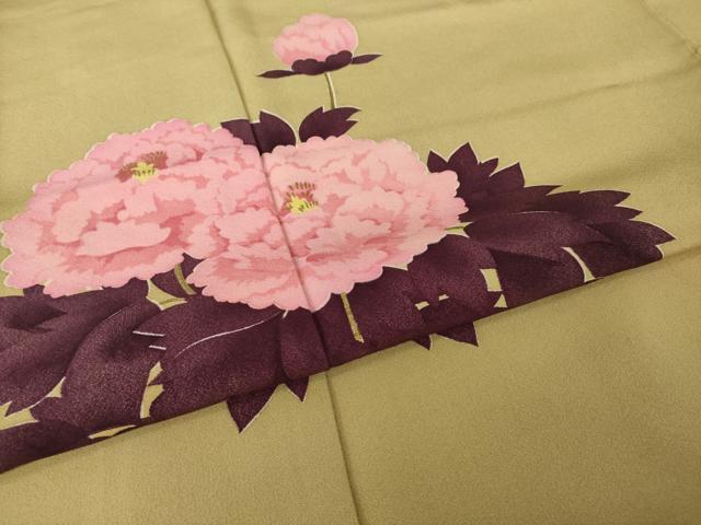 平和屋着物●訪問着　草花文　金彩　高島屋扱い　正絹　逸品　AABH8779ck