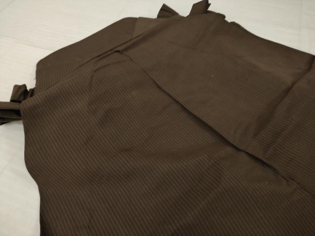 平和屋着物●男性　馬乗り袴　縞　正絹　逸品　AABH8782ck