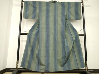 平和屋着物●上質な紬　間道　正絹　逸品　AABH8784ck