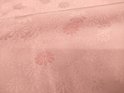 平和屋着物●上質な色無地　舞花文　薄紅色　正絹　逸品　AABH8786ck
