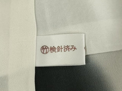 平和屋着物●上質な小紋　流水更紗花文　暈し染め　正絹　逸品　未使用　AABH8789ck