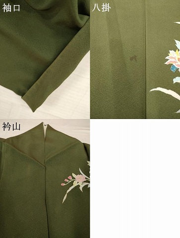 平和屋着物●訪問着　更紗花文　金彩　正絹　逸品　AABH8790ck