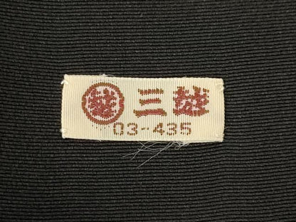 平和屋着物●訪問着　竹屋町刺繍　笹竹梅文　黒地　金彩　三越扱い　正絹　逸品　AABH8795ck