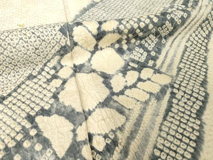 平和屋着物●訪問着　総絞り　流水文　三越扱い　正絹　逸品　AABH8796ck