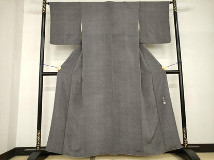 平和屋着物●江戸小紋　作家物　極小鮫小紋柄　正絹　逸品　AABH8799ck