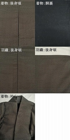 平和屋着物●男性　本場大島紬　アンサンブル　100亀甲　総詰め　正絹　逸品　AABH8808ck
