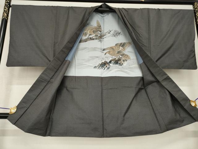 平和屋着物●男性　本場大島紬　アンサンブル　100亀甲　総詰め　正絹　逸品　AABH8808ck