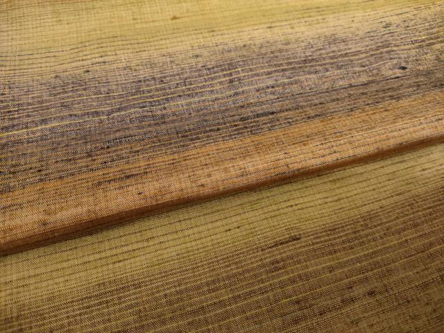 平和屋着物●郡上紬　草木染　横段文　正絹　逸品　AABH8815ck