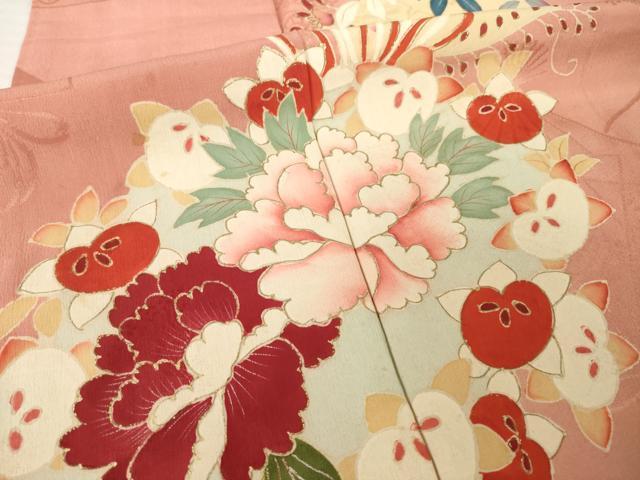 平和屋着物●アンティーク　大正ロマン　色留訪問着　花丸文　正絹　逸品　AABH8822ck
