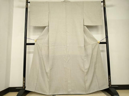 平和屋着物●お召　蚊絣文様　正絹　逸品　AABH8838ck