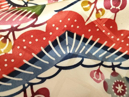 平和屋着物●豪華振袖　紅型　風景松竹梅文　正絹　逸品　AABH8843cs