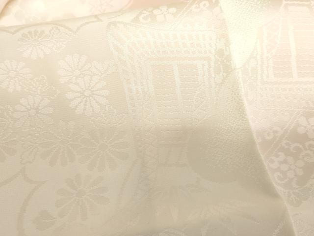 平和屋着物○振袖用長襦袢 袷 御所車流水花地紋 暈し染め やまと