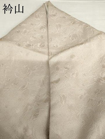 平和屋着物●上質な色無地　草花地紋　灰桜色　正絹　逸品　AABH8847cs