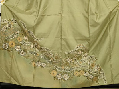 平和屋着物●白山紬　訪問着　辻が花　絞り　正絹　逸品　AABH8850cs