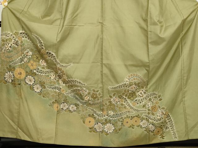 平和屋着物●白山紬　訪問着　辻が花　絞り　正絹　逸品　AABH8850cs