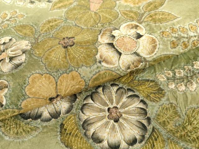 平和屋着物●白山紬　訪問着　辻が花　絞り　正絹　逸品　AABH8850cs