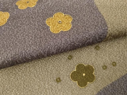 平和屋着物●上質な小紋　流水花文　金彩　正絹　逸品　AABH8853cs