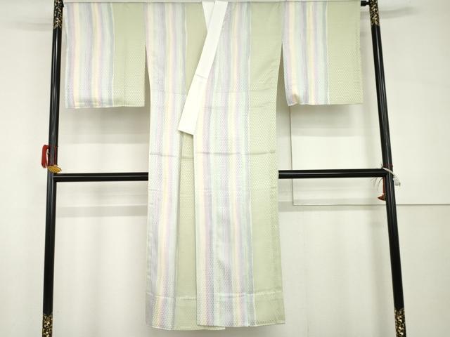 平和屋着物●長襦袢　無双仕立て　間道　正絹　逸品　AABH8855cs
