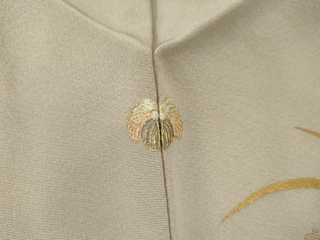 平和屋着物●訪問着　駒刺繍　雪輪草花文　暈し染め　金銀彩　金糸　ますいわ屋扱い　正絹　逸品　AABH8856cs