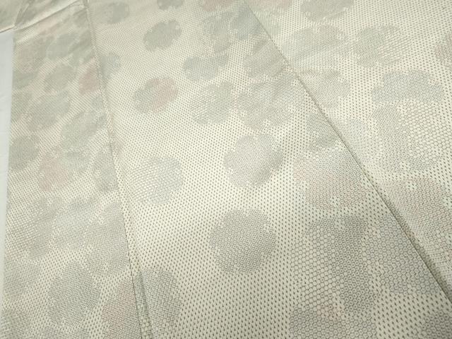 平和屋着物●本塩沢　110亀甲　雪輪重ね文　正絹　逸品　AABH8857cs