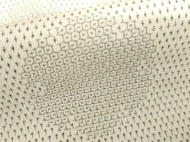 平和屋着物●本塩沢　110亀甲　雪輪重ね文　正絹　逸品　AABH8857cs