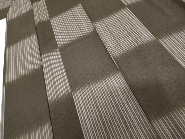 平和屋着物●上質な小紋　変わり市松文　正絹　逸品　AABH8858cs