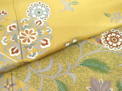 平和屋着物●豪華色留袖　正倉院花唐草文　金銀彩　正絹　逸品　AABH8859cs