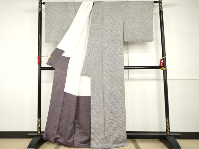 平和屋着物●大変加工の良い総絞り小紋　正絹　逸品　AABH8864cs